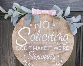 15" No Soliciting Sign