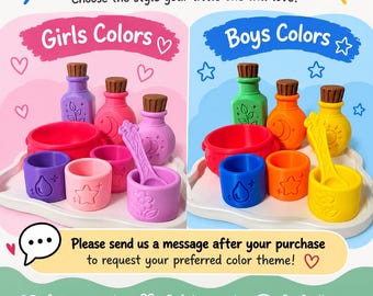3D Printed Magic Potion Play Set: Toddler Sensory Toy, Surprise Colors (Ages 3+)