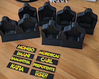 Kit 8x Dungeon Crawler  Display Stand Compatible with Tsunameez Carl Keychains 3D Print