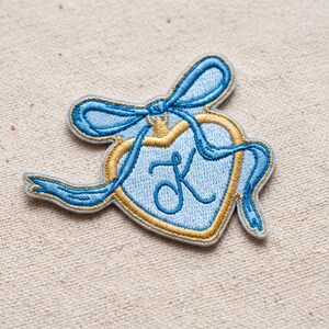 Embroidered Custom Initial Heart Patch - Iron Or Sew On