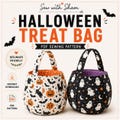 Pumpkin Trick or Treat Bag Sewing Pattern, Printable PDF, Beginner Friendly Halloween Bag product logo