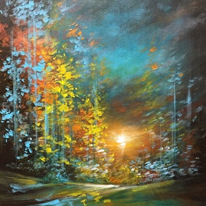 In The Middle of the Night - 18&quot;x14&quot;x1&quot; Acrylic on Canvas