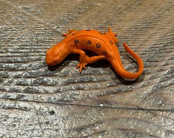 3D printed Unpainted 2" Orange Salamander (Juvenile Red Eft)