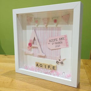 Personalised new baby frame - Nursery decor and baby keepsake details