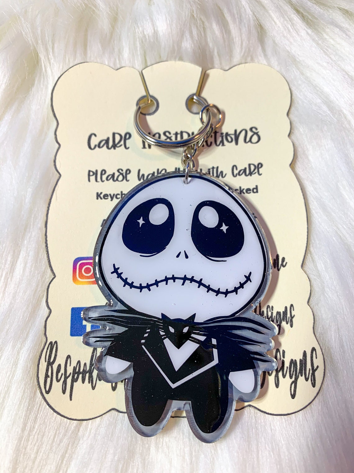 Jack skellington keychain nightmare before christmas keychain Etsy