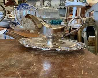 Vintage Silver Plated Gravy Boat