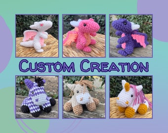 Custom Plush - Dragon - Horse - Pony - Unicorn - Zebra