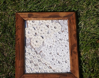 Boho Doily Framed Art Collage