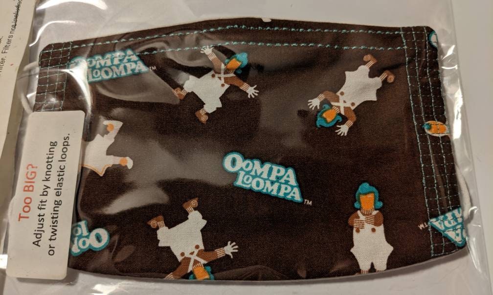 Oompa Loompa Print Cotton Face Mask with Metal Nose Strip and | Etsy