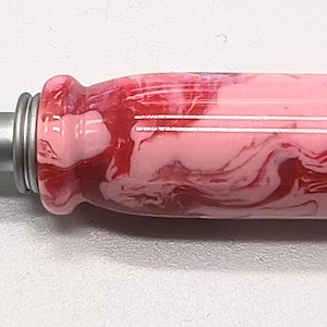 Pink Swirled Lathe-turned Interchangeable Crochet Hook