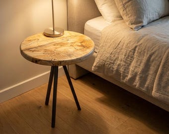 Spalted Sycamore round side table