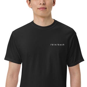 Minimalist Linux /bin/bash Tech T-Shirt | Nerdy Programmer Gift Tee | Tech Clothes