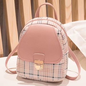Women’s Plaid Mini Backpack – Stylish, Compact & Versatile Mini Purse