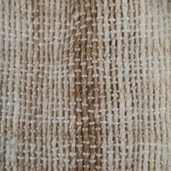 Handwoven silk mohair wool Tencel scarf white tan variations