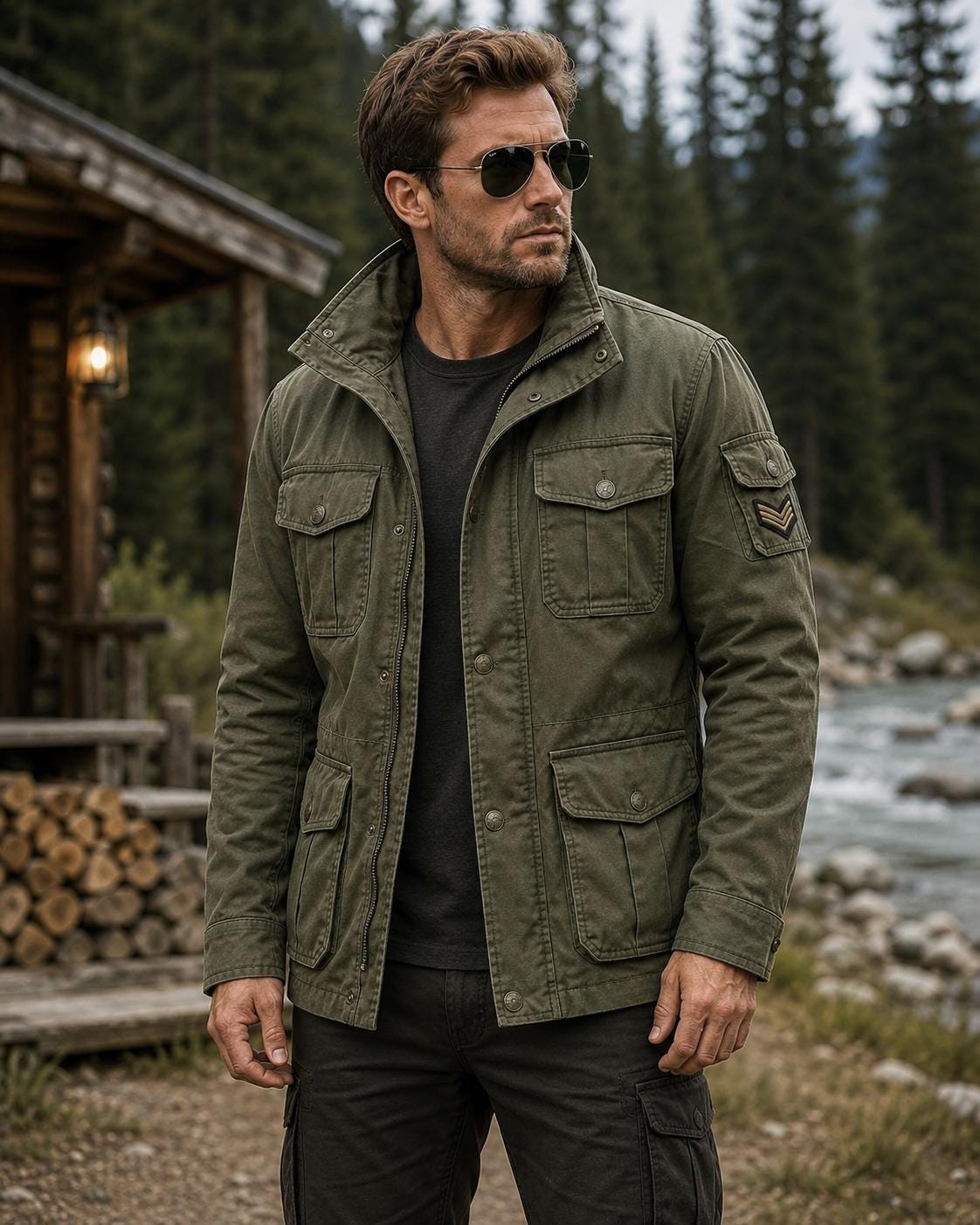Mens Cotton Field Jacket - Etsy