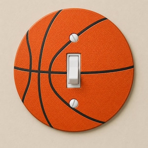 Basketball Lichtschalter Abdeckung, Benutzerdefinierte Basketball geformte Schalterplatte, Sport Schlafzimmer Dekor, Basketball Toggle Wandplatte, 3D gedrucktes Geschenk