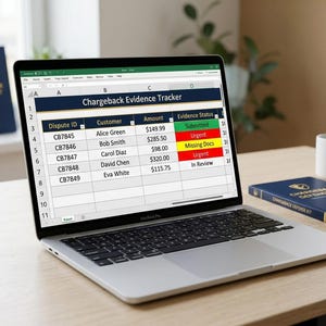 Excel-mall för försvar mot återkrav | Spårning av tvistbevis för småföretag | Digital nedladdning bild 3