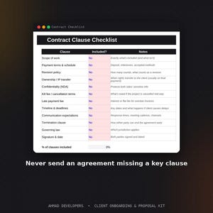 Client Onboarding & Proposal Kit Template | Welcome Packet, Intake Form and Contract Checklist | Digital Download imagen 5