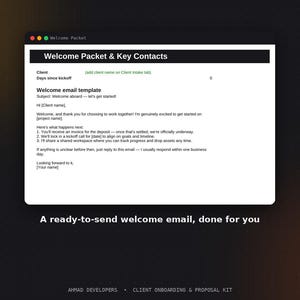 Client Onboarding & Proposal Kit Template | Welcome Packet, Intake Form and Contract Checklist | Digital Download imagen 3