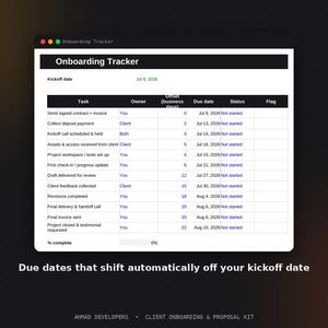 Client Onboarding & Proposal Kit Template | Welcome Packet, Intake Form and Contract Checklist | Digital Download imagen 6