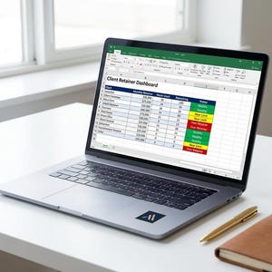Client Retainer Tracker Excel Template | Agency Hours and Overage Billing Dashboard | Digital Download image 3