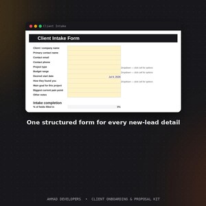 Client Onboarding & Proposal Kit Template | Welcome Packet, Intake Form and Contract Checklist | Digital Download imagen 4