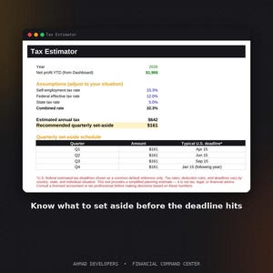 Small Business Finance Tracker, Income Expense Dashboard (Digital Download) image 5