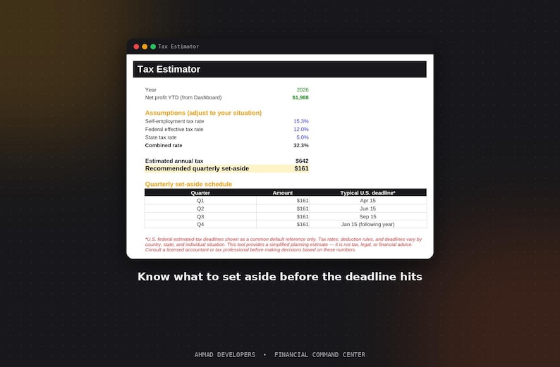 Small Business Finance Tracker, Income Expense Dashboard (Digital Download) image 5