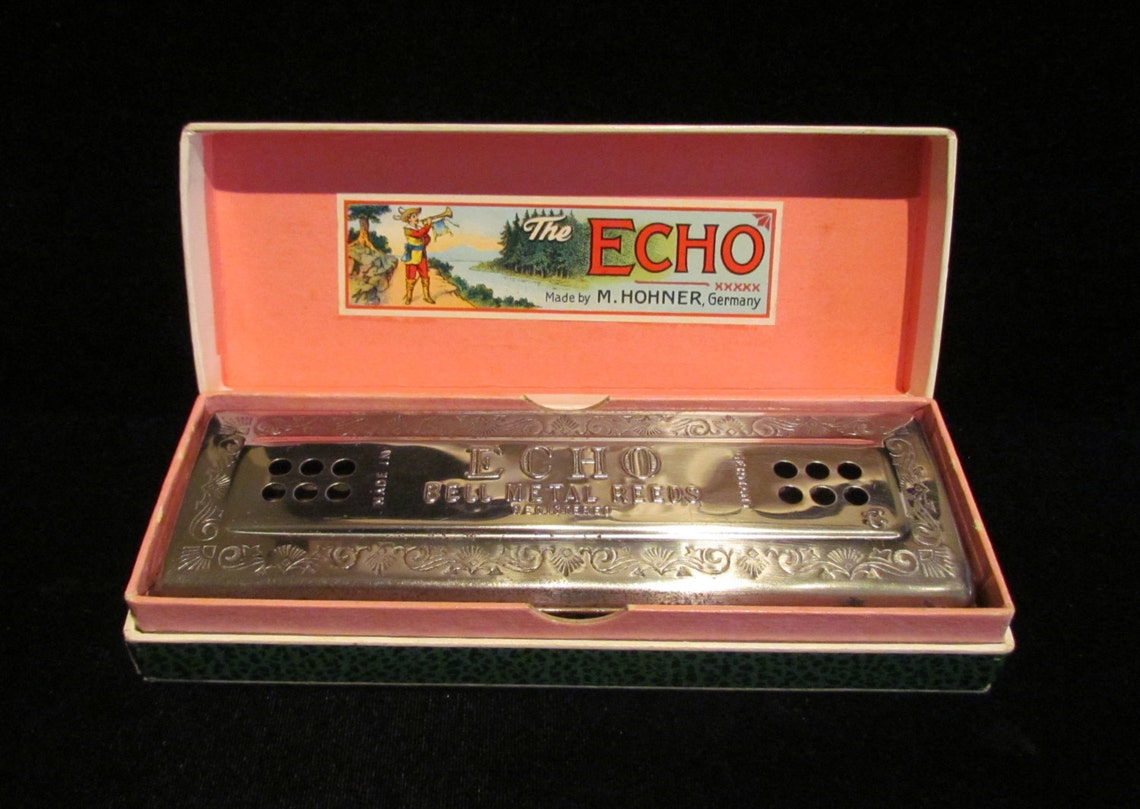 1930s Vintage M. Hohner Echo Harp Harmonica Tremolo Harmonica Etsy