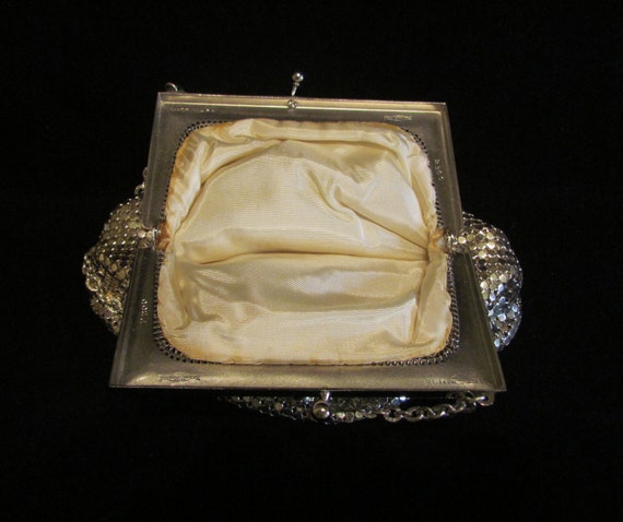 Vintage Mesh Purse Silver Mesh Purse Whiting and … - image 4
