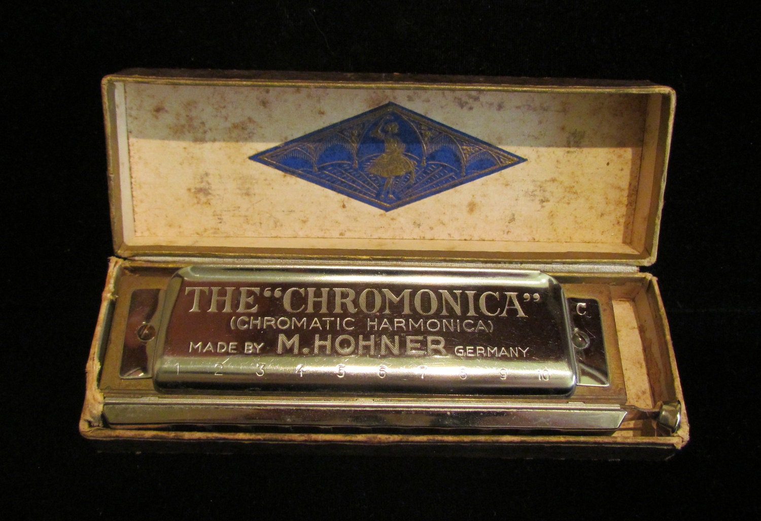 Vintage Hohner Chromonica Chromatic Harmonica Model 260 Key of Etsy