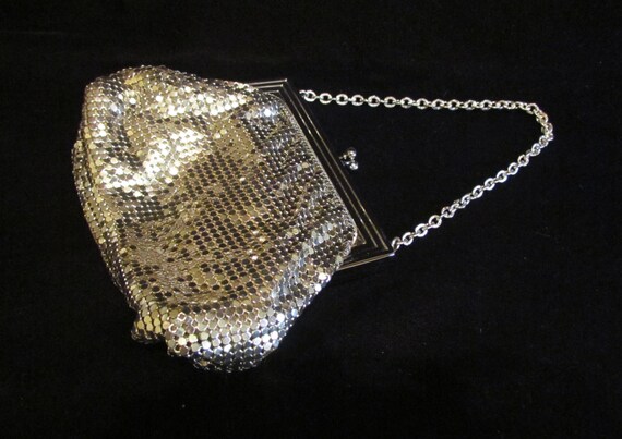 Vintage Mesh Purse Silver Mesh Purse Whiting and … - image 2