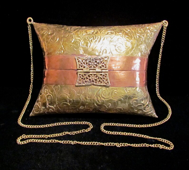 Vintage Purse Brass Purse Copper Purse 1930s Shoulder Bag Etsy