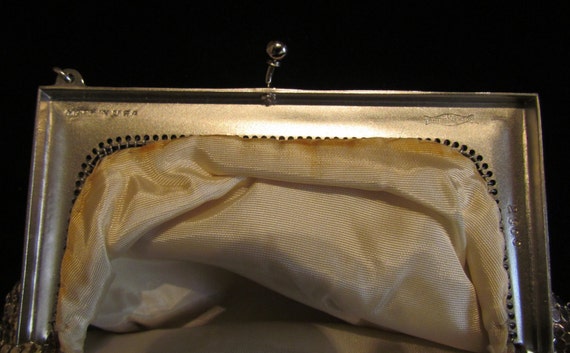 Vintage Mesh Purse Silver Mesh Purse Whiting and … - image 5