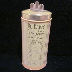 1920s Tin Richard Hudnut Du Barry Tin Special Preparation Art Deco Tin Part Full Very Good to Excellent Condition image 3