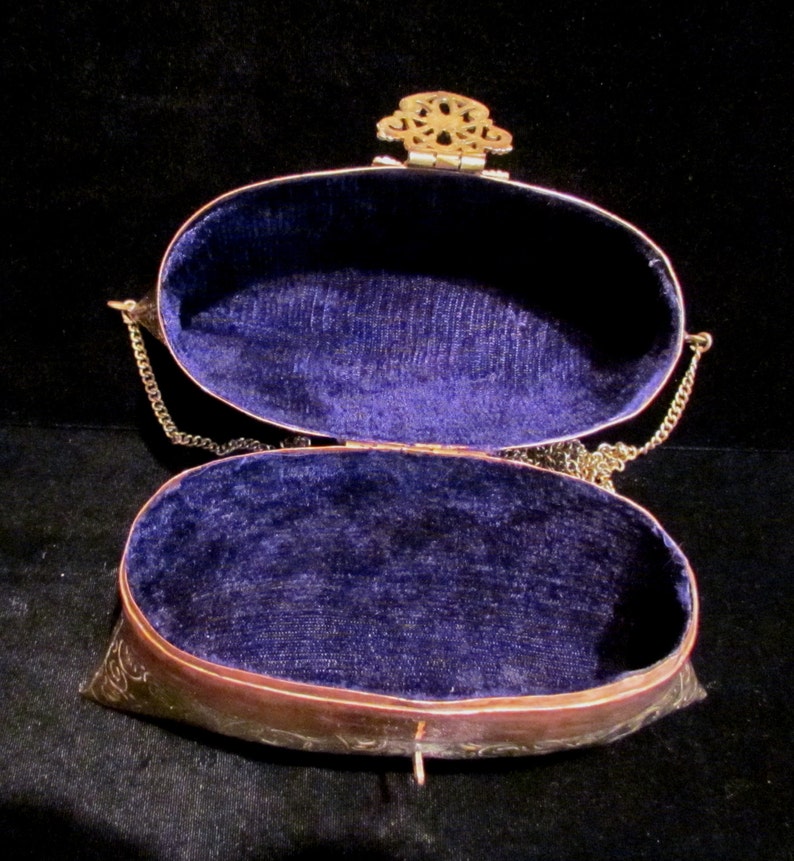 vintage brass purse