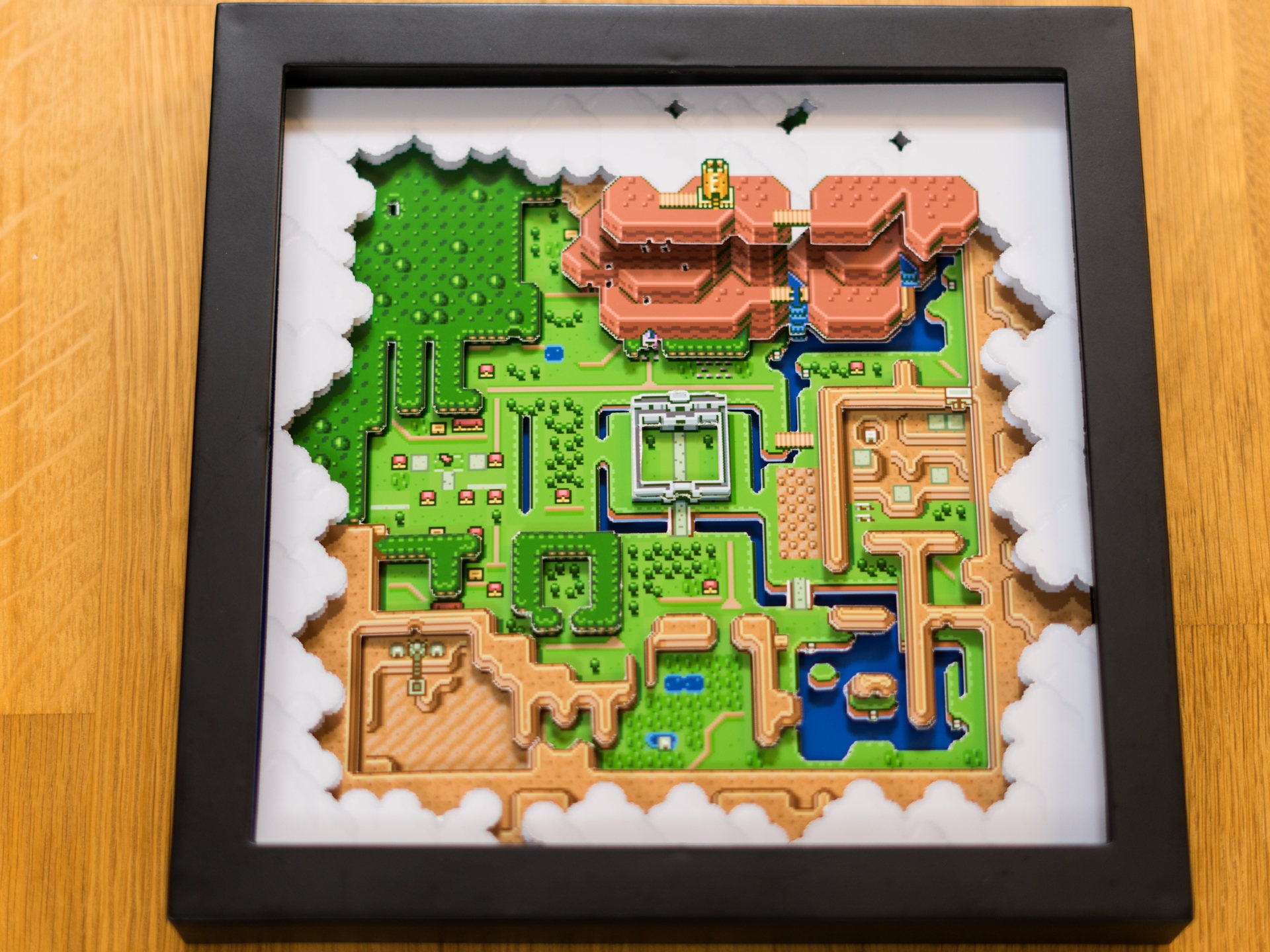 Legend Of Zelda A Link To The Past Hyrule Map Snes Shadowbox