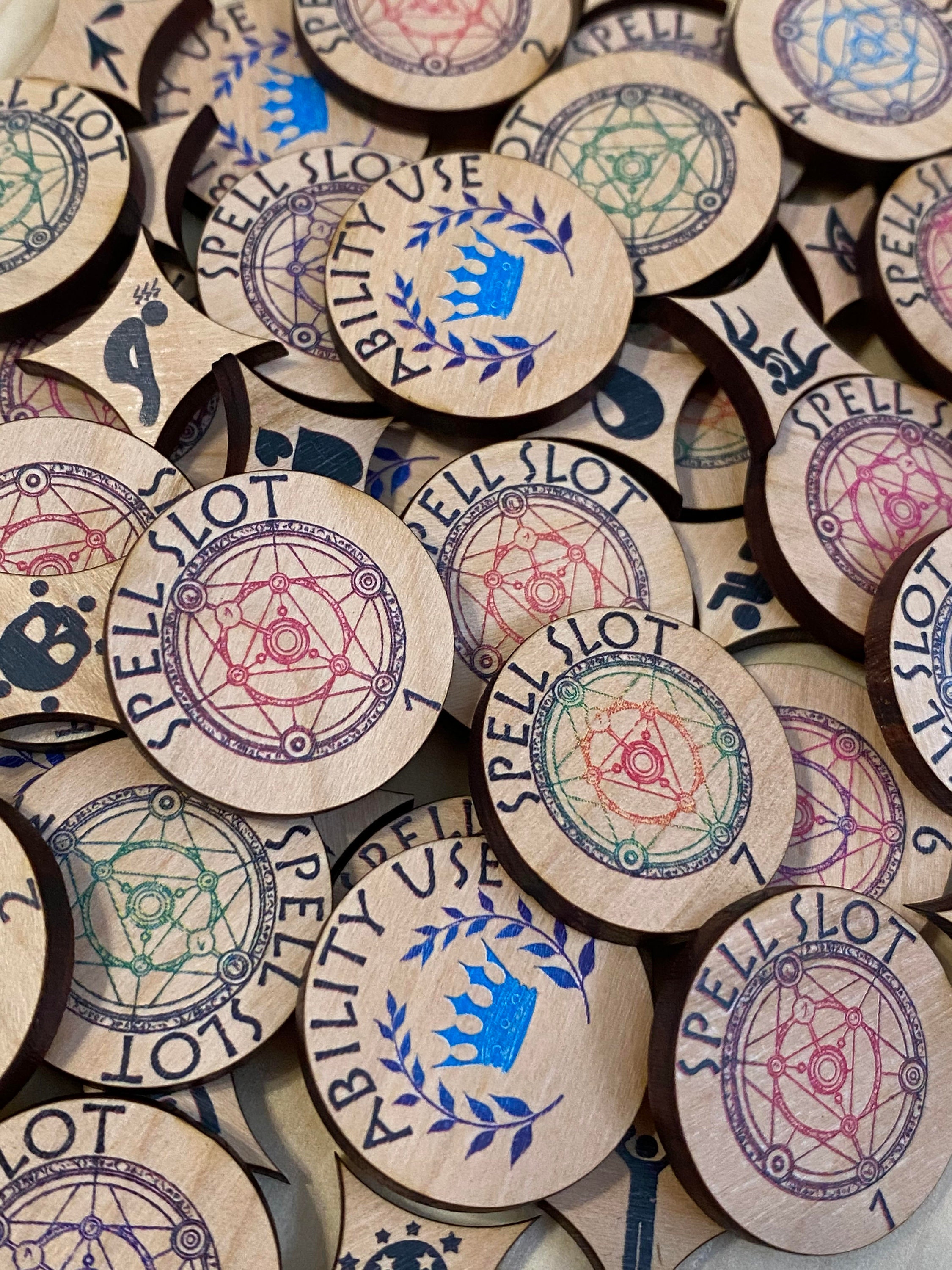 Dungeons and Dragons Spell Token Set | Etsy
