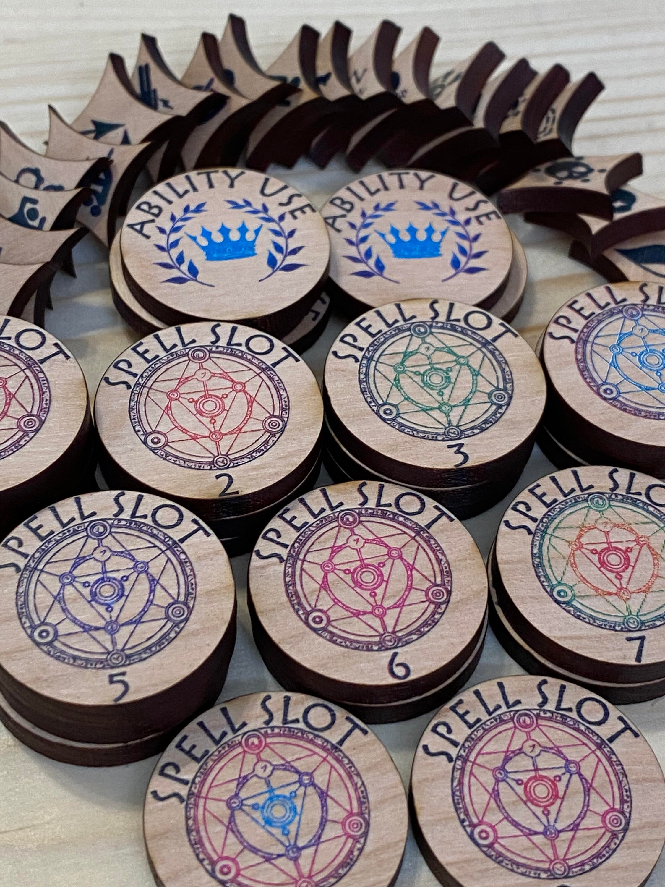 Dungeons and Dragons Spell Token Set | Etsy