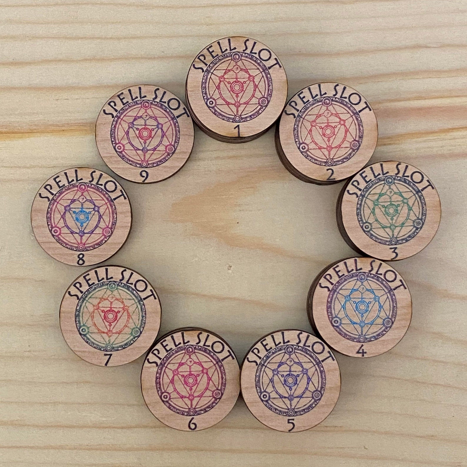 Dungeons and Dragons Spell Token Set | Etsy