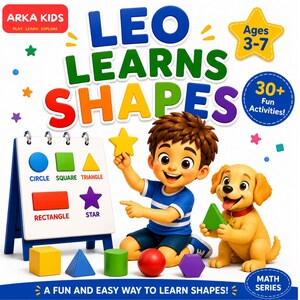 Leo Learns Shapes | Preschool Shapes Workbook | Printable Shape Activities | Toddler Learning | Pre-K & Kindergarten | Homeschool Printable