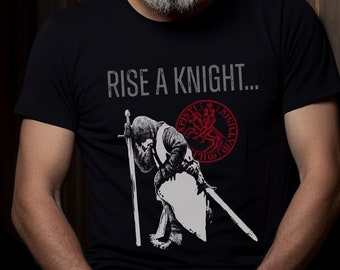 Faith Inspired Tee Historic Knight Deus Vult Chivalry T-Shirt Creative Cotton Design