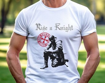 Faith Warrior Shirt Deus Vult Medieval Knight Tee Vintage Inspired Print
