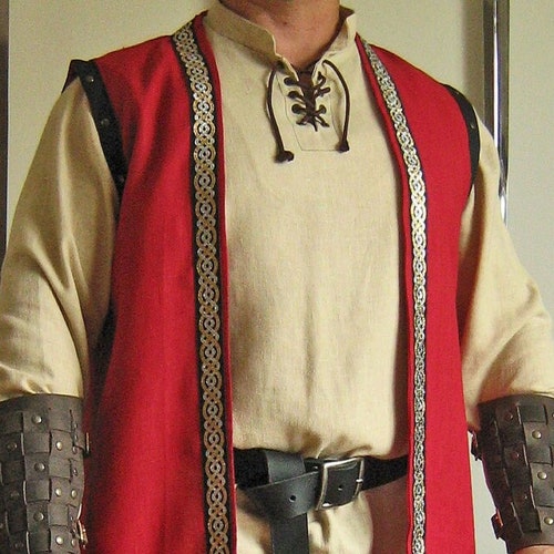 Medieval Celtic Lord King Sleeveless Mid-calf Coat Vest Jacket - Etsy