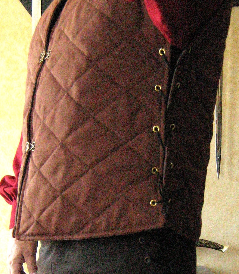 Medieval Celtic Viking Armor Padded Short Gambeson Sleeveless