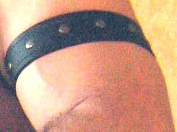 Medieval Barbarian Gladiator Celtic Black Leather Arm Bands A Etsy