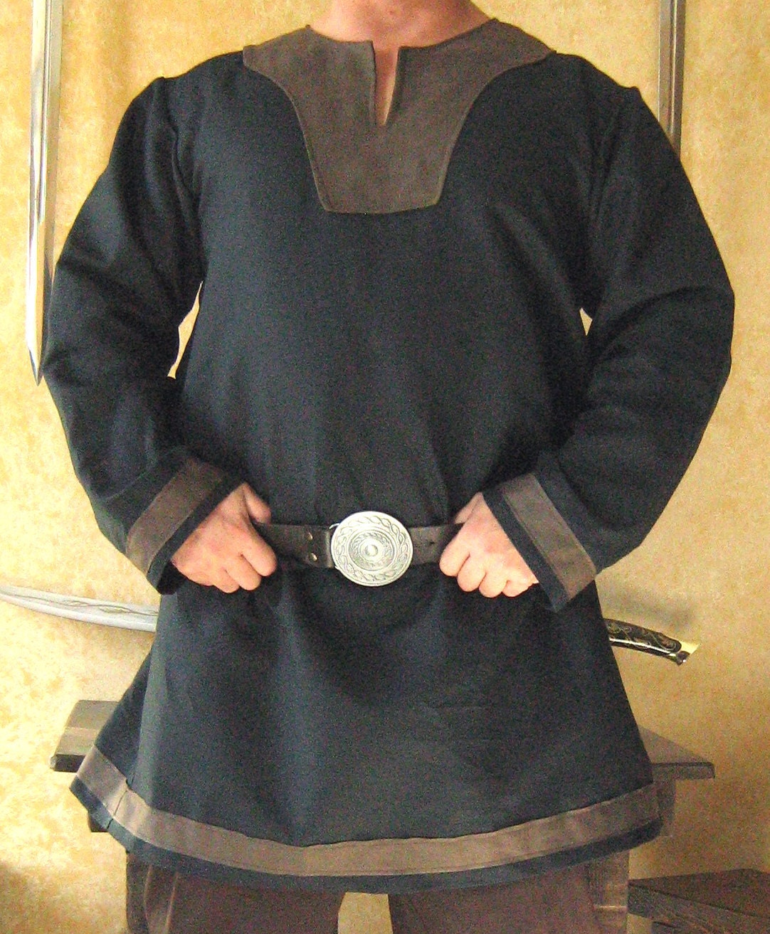 Medieval Viking Linen Celtic Shirt Long Sleeves Deluxe | Etsy