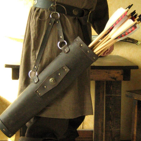 Medieval Viking Celtic Fighter Men-at-Arms Knight Leather Quiver