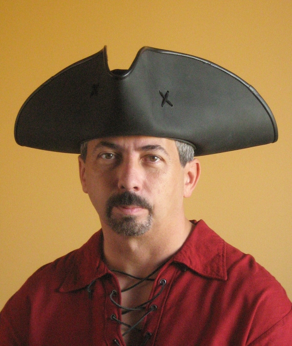 Medieval Pirate Hat SCA Larp Tricorn 