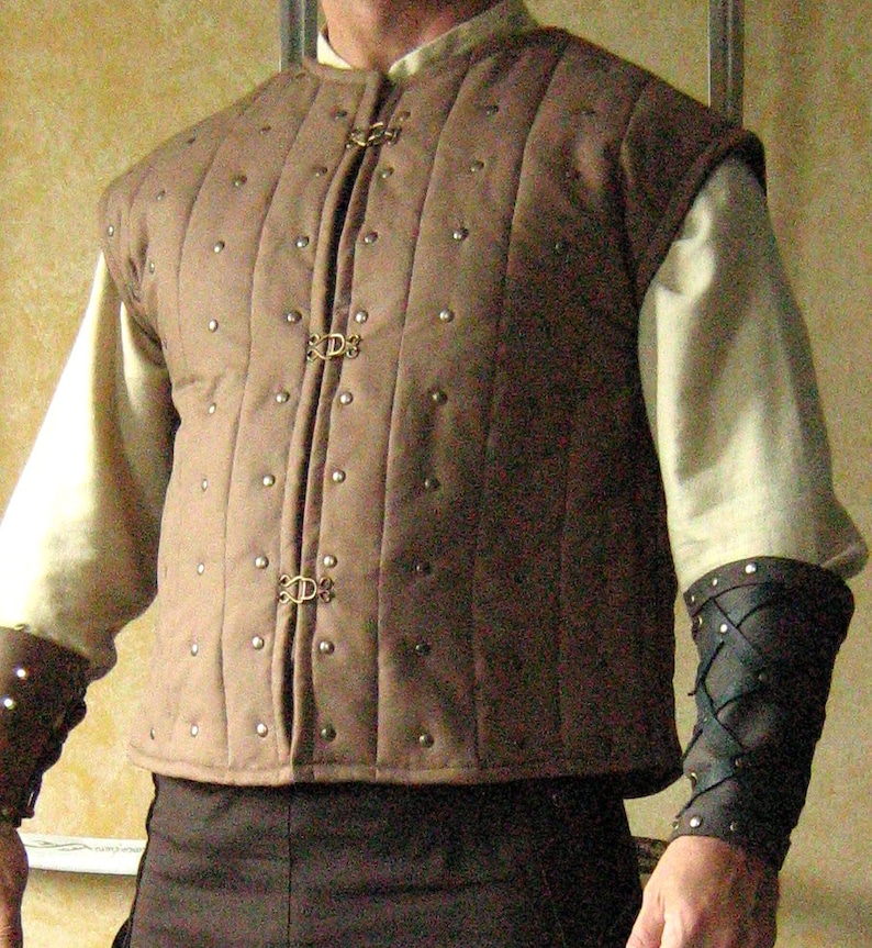 Medieval Padded Gambeson Armor Short Sleeveless Gambeson Armor Etsy
